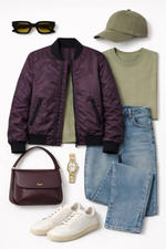 Бомбер женский "HN-14" баклажан