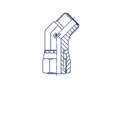 Соединение FN45 D08-10 ORFS 11/16 (обжатая гайка)