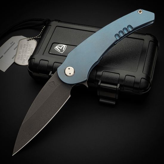 Складной нож скл. Medford VIPER MF/VIPER PVD-Blue c клинком из стали D2, рукоять титан