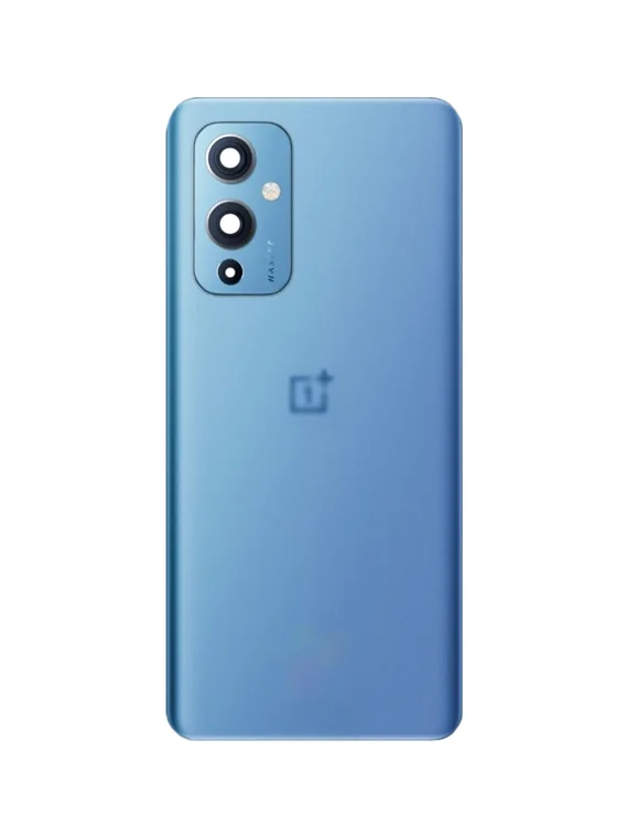 Задняя крышка для OnePlus 9 синяя (Arctic sky) со стеклом камеры