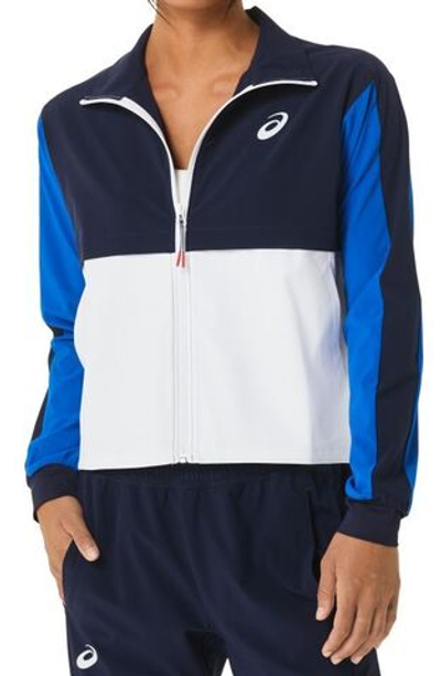 Женская Кофта теннисная Asics Match Jacket - midnight/tuna blue