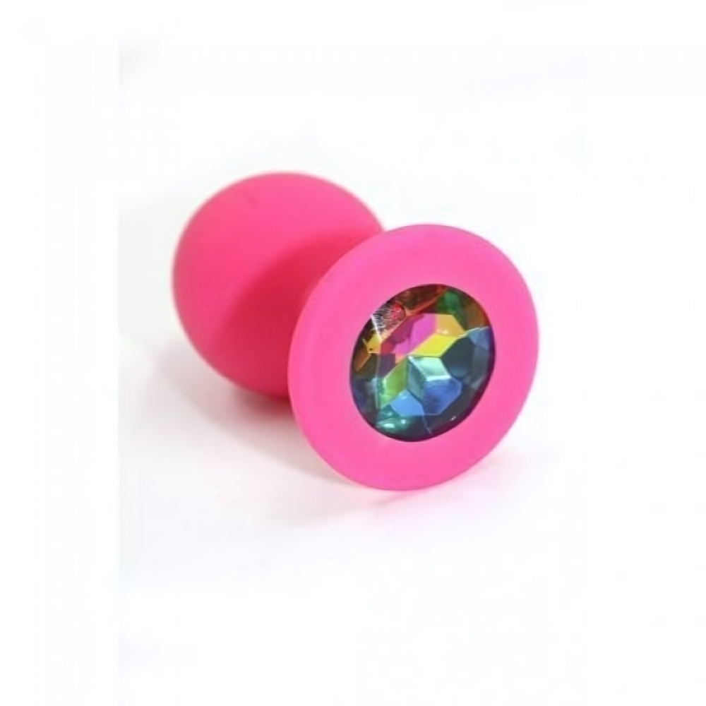 Анальная пробка из силикона rainbow (Цвет: розовый)