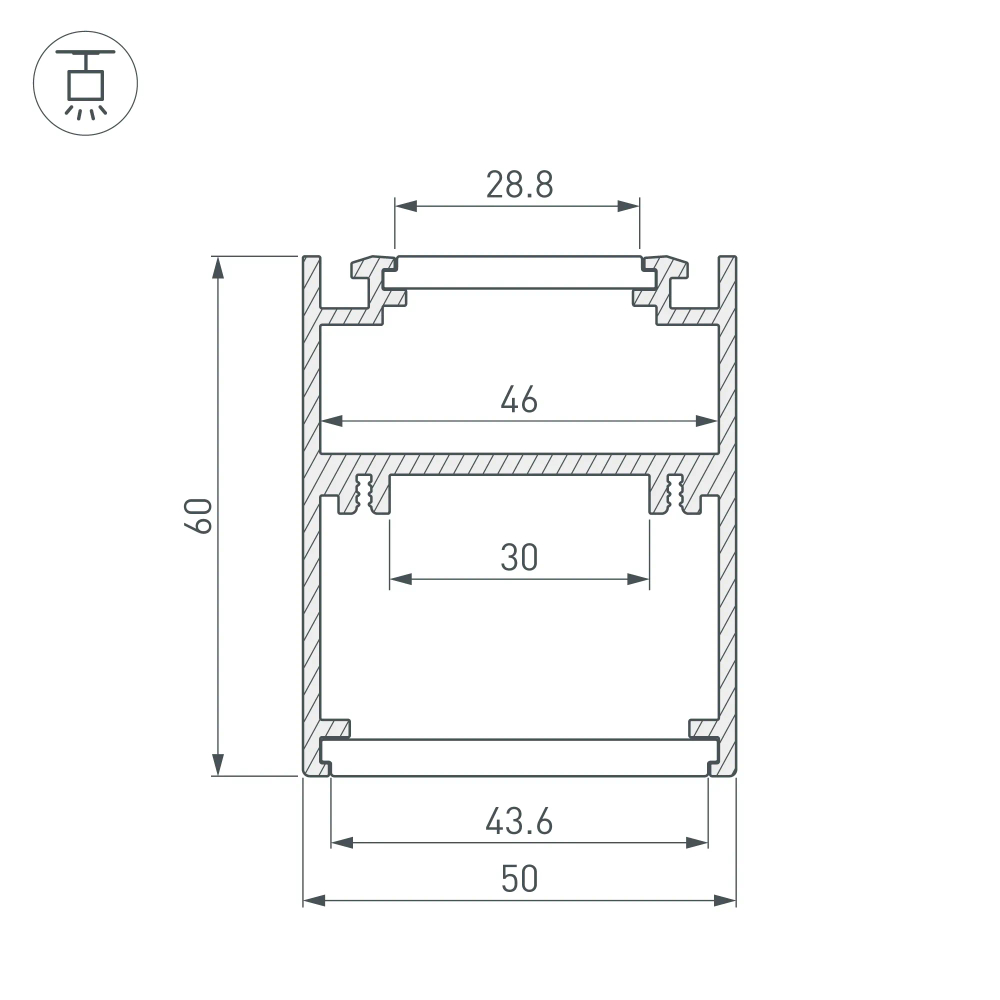 Профиль SL-ARC-5060-D1000-A90 WHITE (дуга 1 из 4) (Arlight, Алюминий) 032694