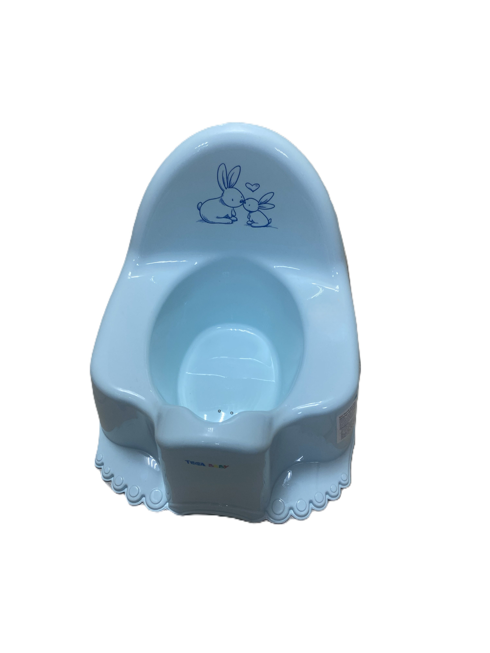Горшок детский музыкальный Кролики (Tega),производство Польша,голубой цвет