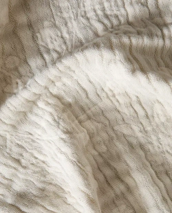 ZARA HOME ЖАККАРДОВЫЙ ПЛЕД С ЦВЕТОЧНЫМ УЗОРОМ, ЭКРЮ