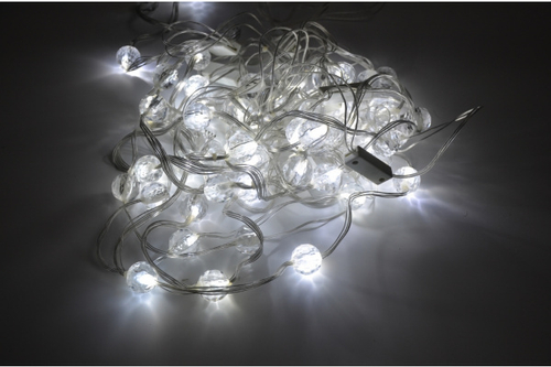 XM-DR-PL0010-4.5 свет. дождь с насадками прозрачные шарики, белые LED