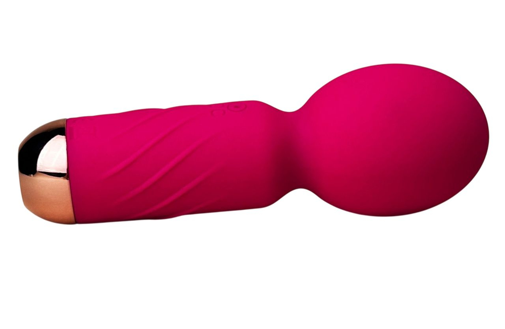 Ярко-розовый мини-wand вибратор для стимуляции эрогенных зон (Цвет: ярко-розовый)