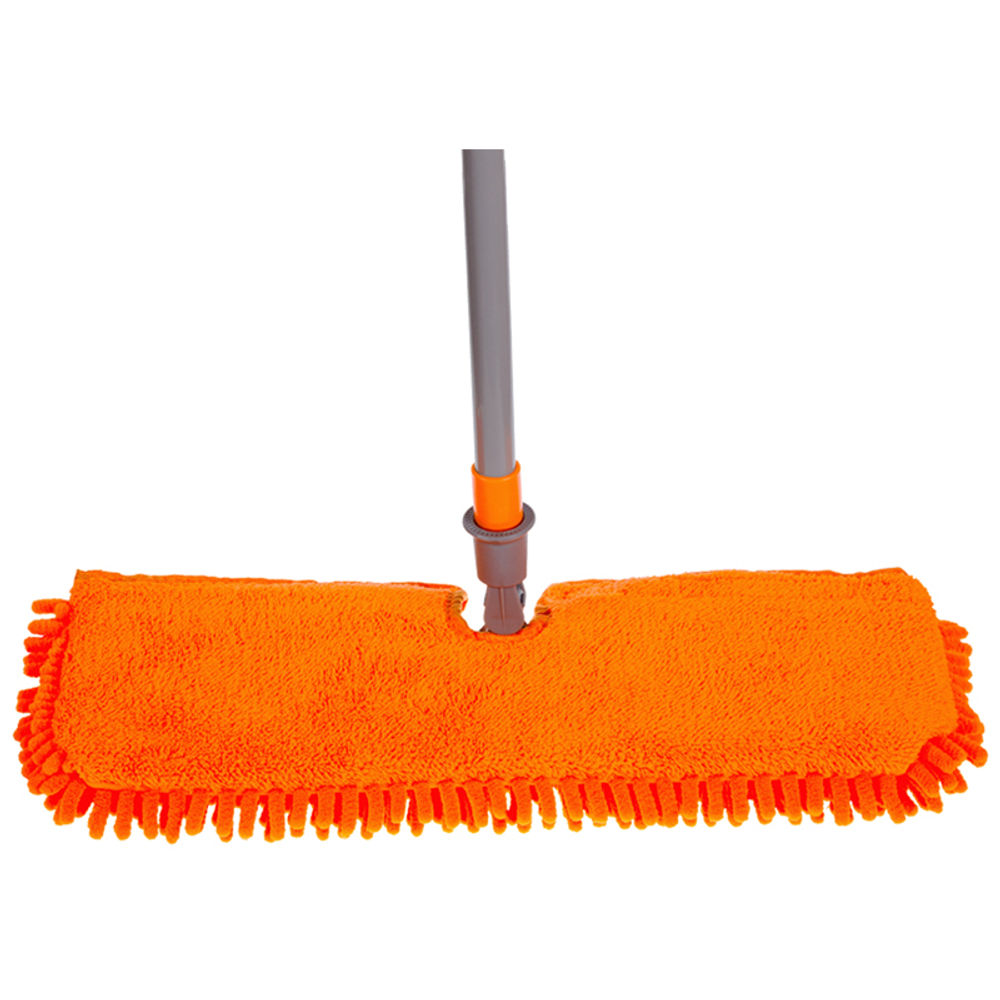 Швабра OfficeClean Professional двусторонняя, телескопич. ручка 70-120 см, МОП микрофибра 40 см