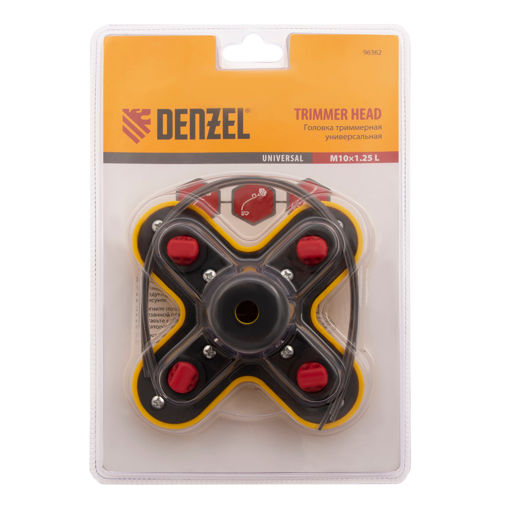 Головка триммерная универсальная гайка М10 х 1.25 левая Denzel