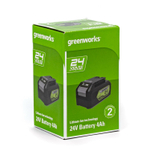 Аккумулятор GreenWorks G24B4II, 24 В, Li-ion, 4 А/ч, слайдер