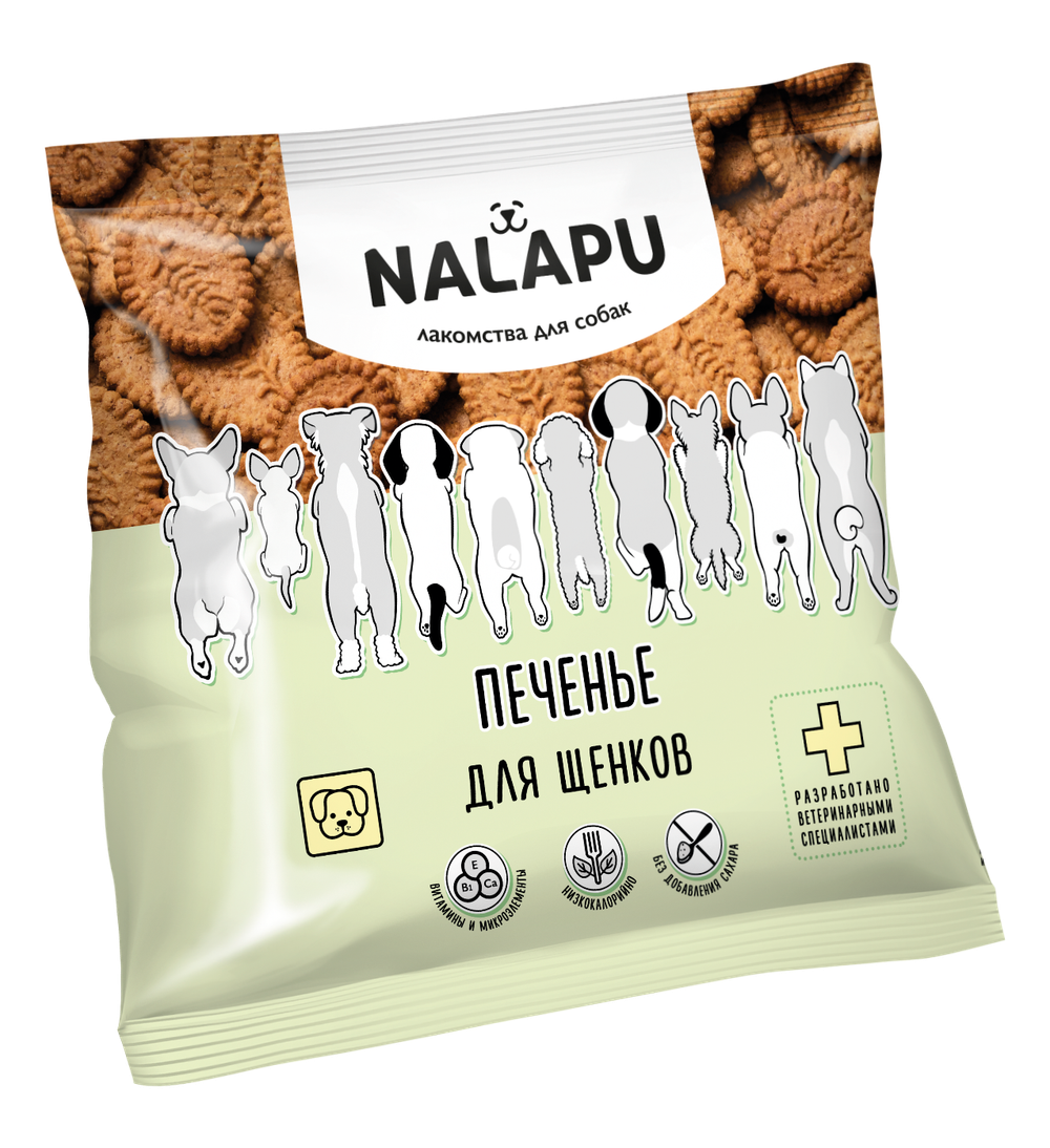 NALAPU Лакомство для собак Печенье для щенков, 115 г