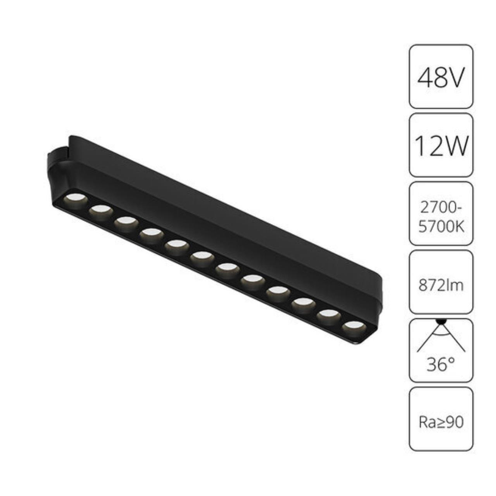 Магнитный трековый светильник Arte Lamp RAPID A2954PL-1BK