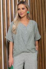 Блуза Свобода мысли (зеленая) Б13833-7М LT Collection