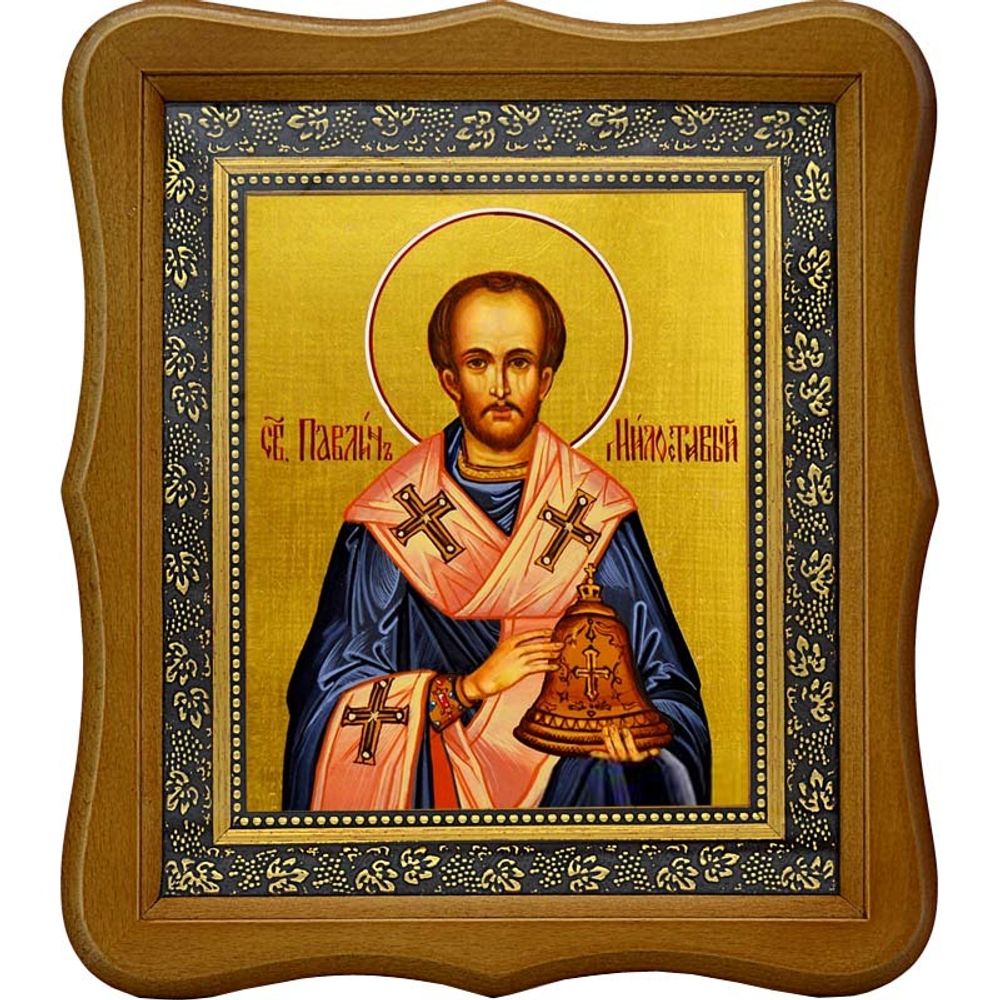 Павлин Милостивый, Ноланский, епископ, святитель. Икона на холсте.