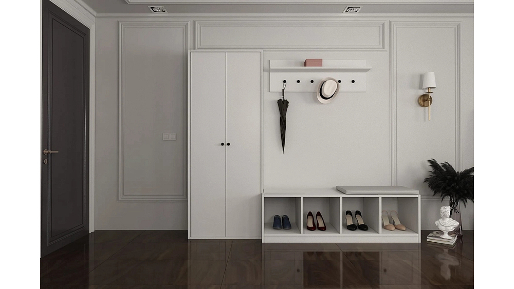 Прихожая Билли 13 Белый Фасадный 0101 196*40*161 см, Белый   Фиеста