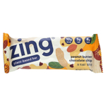 Zing Bars, растительный батончик, арахисовая паста и шоколадная крошка, 12 батончиков по 50 г (1,76 унции)