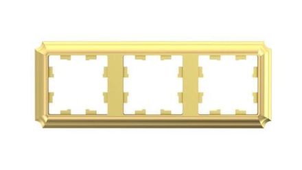 Рамка 3-м AtlasDesign Antique универс. зол. SE ATN101603