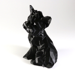 Статуэтка собаки породы Йорк (York dog) полигональная 160мм, черный