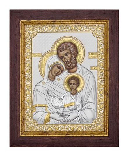 Святое Семейство, икона прямоугольная в рамке под стеклом, красное дерево, 232х280