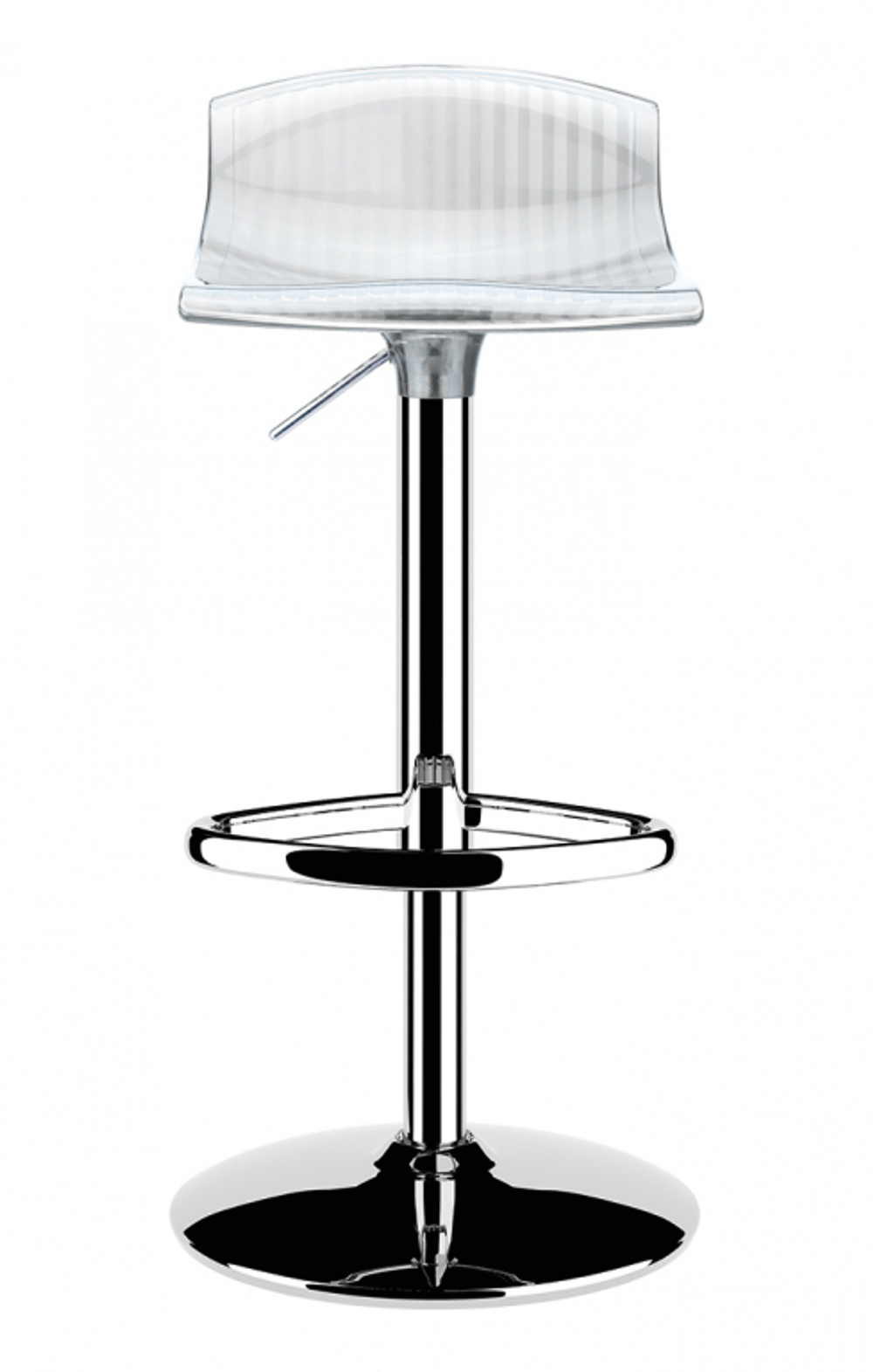 Стул прозрачный барный Siesta Contract Aria, серый