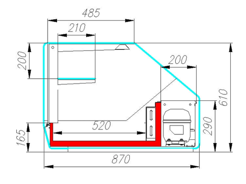 Холодильная витрина Carboma ARGO 2 AC87 SV 1,0-11