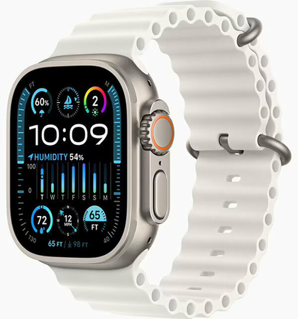 Умные часы Apple Watch Ultra 2 49mm Titanium White Ocean Band (MRF93)