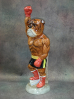 Статуэтка. Фарфор. Собака Бульдог боксёр. Англия