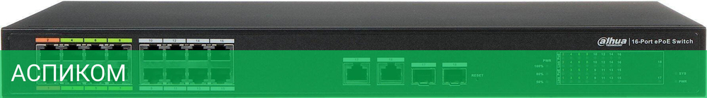 Коммутатор Dahua DH-LR2218-16ET-240