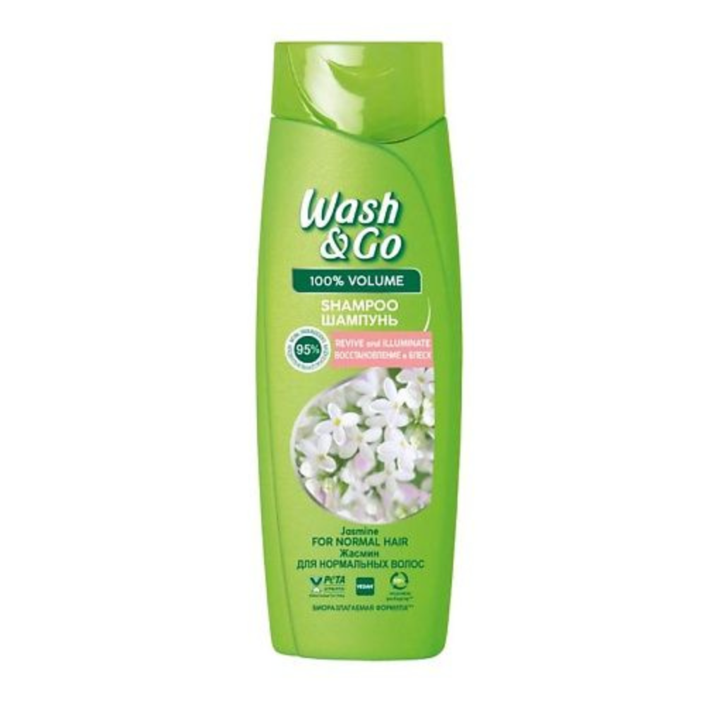 Шампунь Wash&Go Восстановление и блеск 360 мл