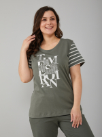 Футболка Фк-122П/хаки-газета