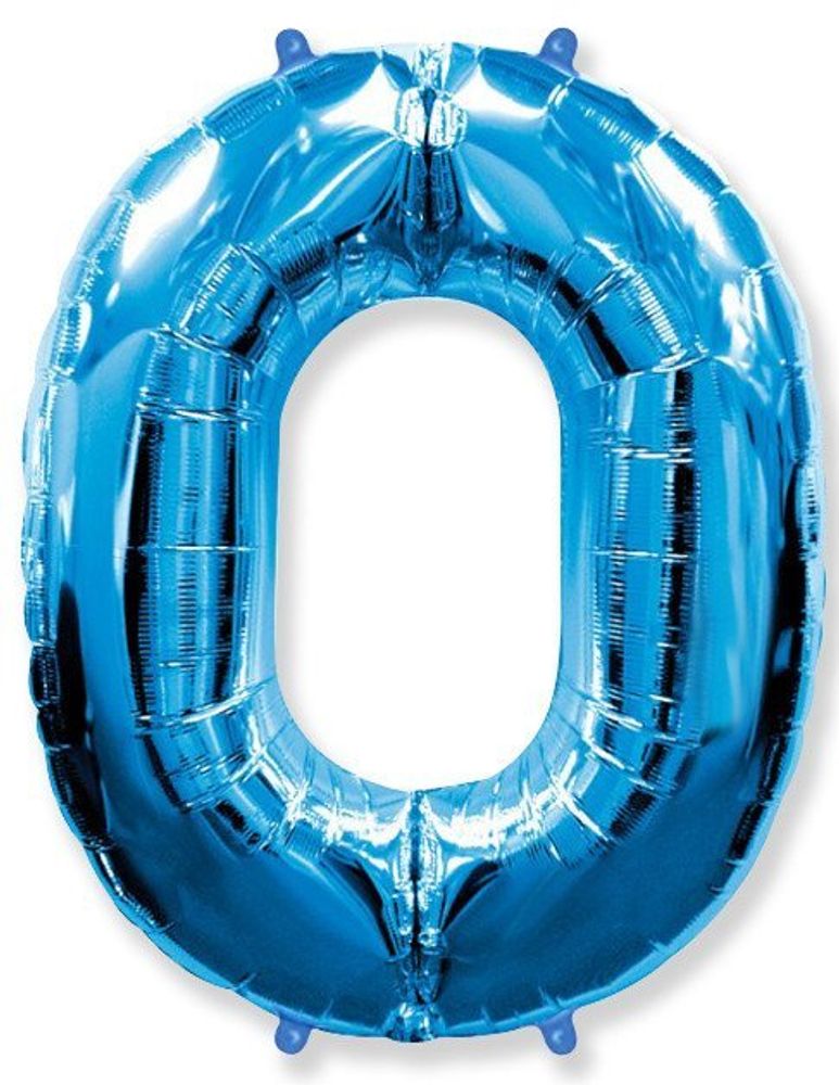 Цифра "0" Синий