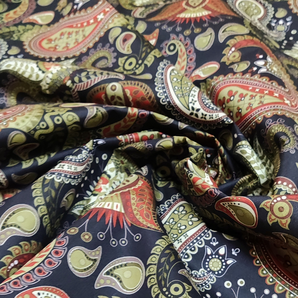 Ткань подкладочная сумочная Восточные огурцы