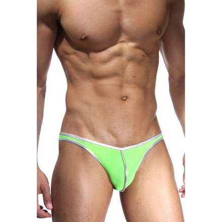 Мужские трусы слипы фиолетовые с салатовым Cosmos Colors L20_GPS