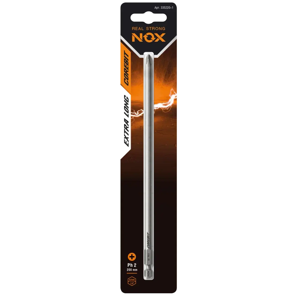 Бита PH 2х200мм 1шт карта NOX COREBIT 335220-1