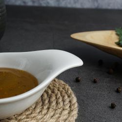 Соусник 40 мл 10,5*8 см h3 см Mini Mix с ручкой белый фарфор P.L. Proff Cuisine [6]