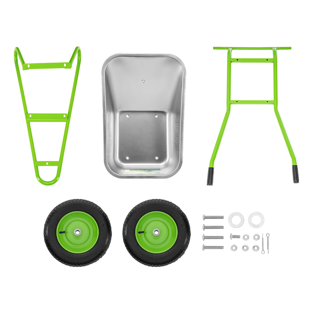 Тачка садово-строительная Сибртех 2-х колесная, грузоподъемность 230 кг, объем 110 л