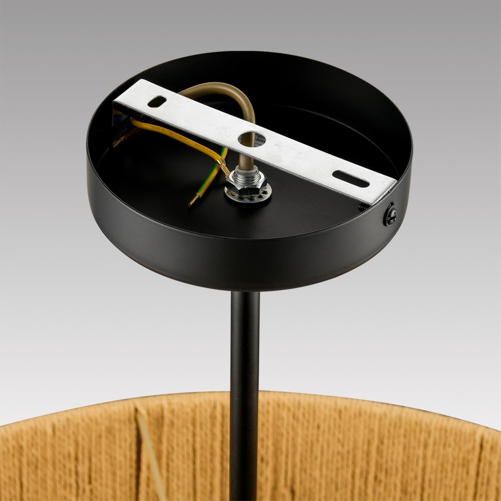 8286/7 ECO LN26 321 черный/коричневый, металл/веревка/стекло Люстра потолочная Е14 7*40W 220V SILVANA