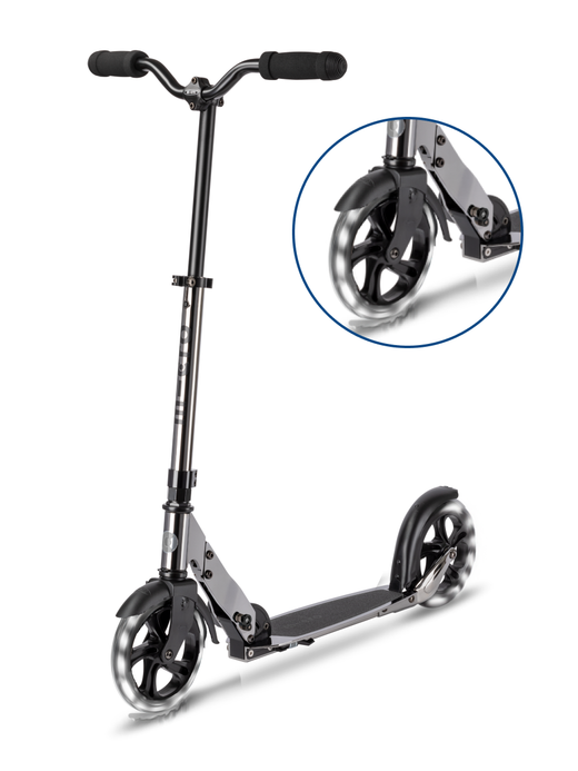 Самокат Micro Classic LED неохром черный