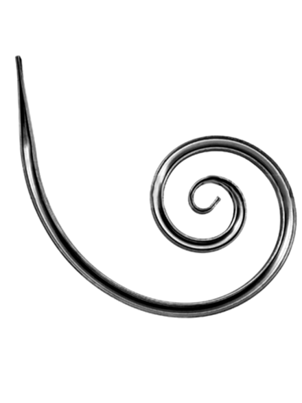 Кованый элемент вензель-запятая (205х350х1,2) мм, р-р материала Т15*15, вес 0,445 кг.