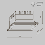 Встраиваемый светодиодный светильник Maytoni Okno DL056-24W3-4-6K-B