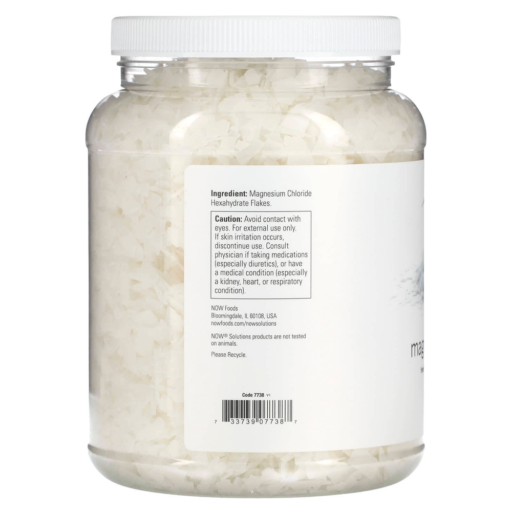 NOW Foods, Solutions, хлопья из 100% чистого магния, 1531 г (54 унции)