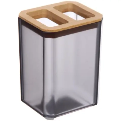 Подставка для зубных щеток «Квадро» серая