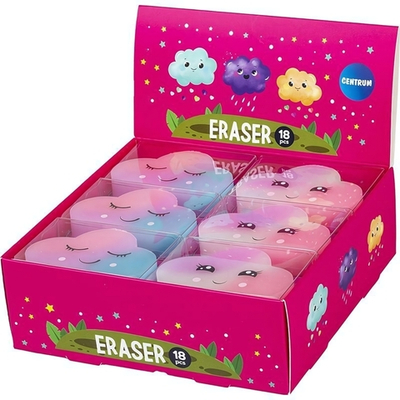 Ластик 58*39*12мм, синтетич.каучук "Облака" в индивидуальной пластиковой коробке (Центрум)