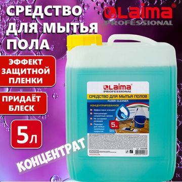 Средство для мытья пола 5 кг, LAIMA PROFESSIONAL концентрат, «Морской бриз»