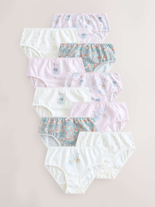 Трусы для девочки Next E87-090, 10 шт., Белый, Голубой