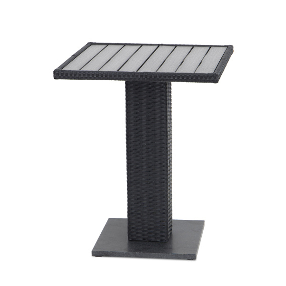 Стол квадратный  арт.GS016 2 уп.поливуд 70х70см (каркас черный, столешница поливуд) "Garden story"