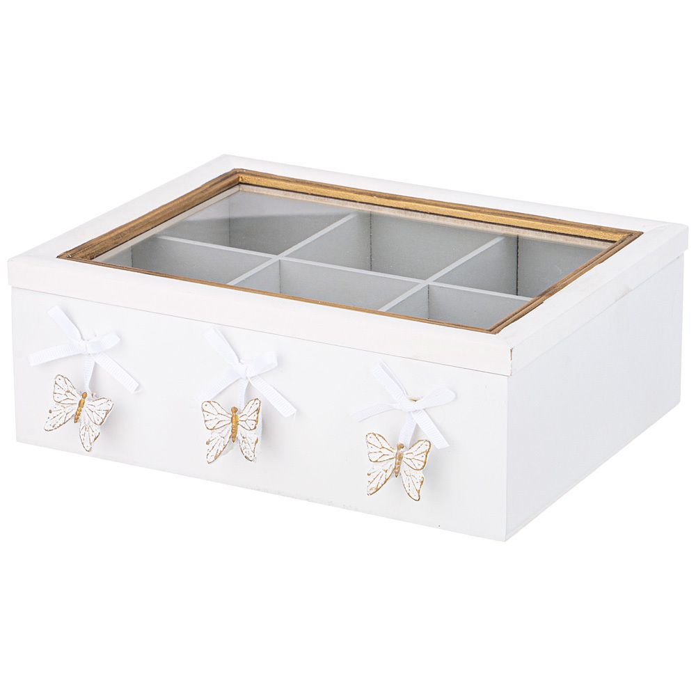 ШКАТУЛКА ДЛЯ ЧАЯ С 6 ОТДЕЛЕНИЯМИ КОЛЛЕКЦИЯ "LOVE IS SWEET" 22,5*17*8 СМ