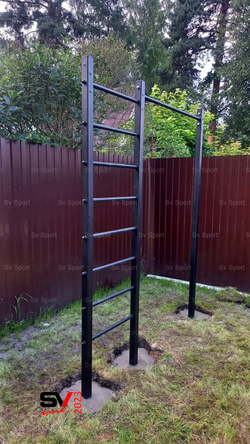Монтаж уличной шведской стенки Sv Sport (3 вертикальных столба)