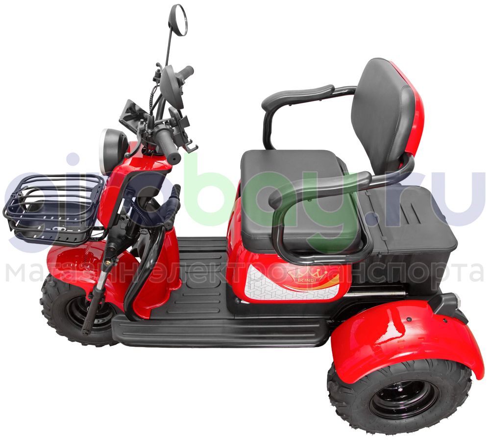 Электротрицикл IKINGI T3 Pro MAX 1000W (60V/30Ah) - Красный фото №19