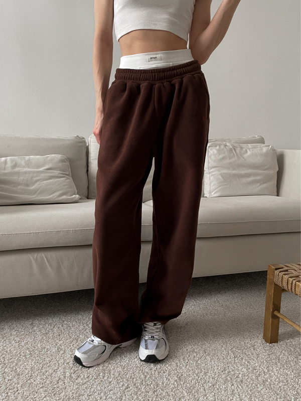 Штаны Lounge флис в цвете шоколад
